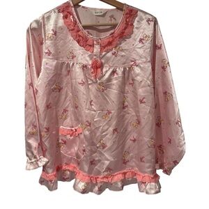 Solo Pink Pajama Set with Ruffle Trim